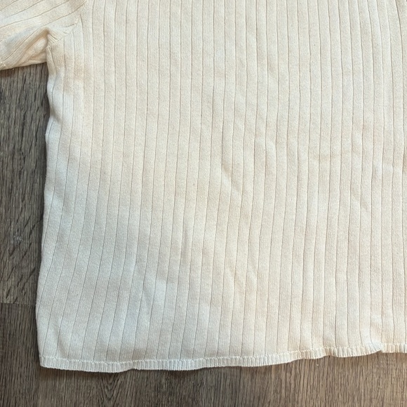 Cream Ribbed Knit Top - Picture 14 of 16